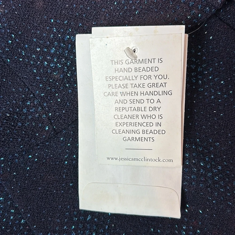 Y2K Scott McClintock halter neck sparkly evening gown Vintage 10P (modern 4-6) - Picture 13 of 16